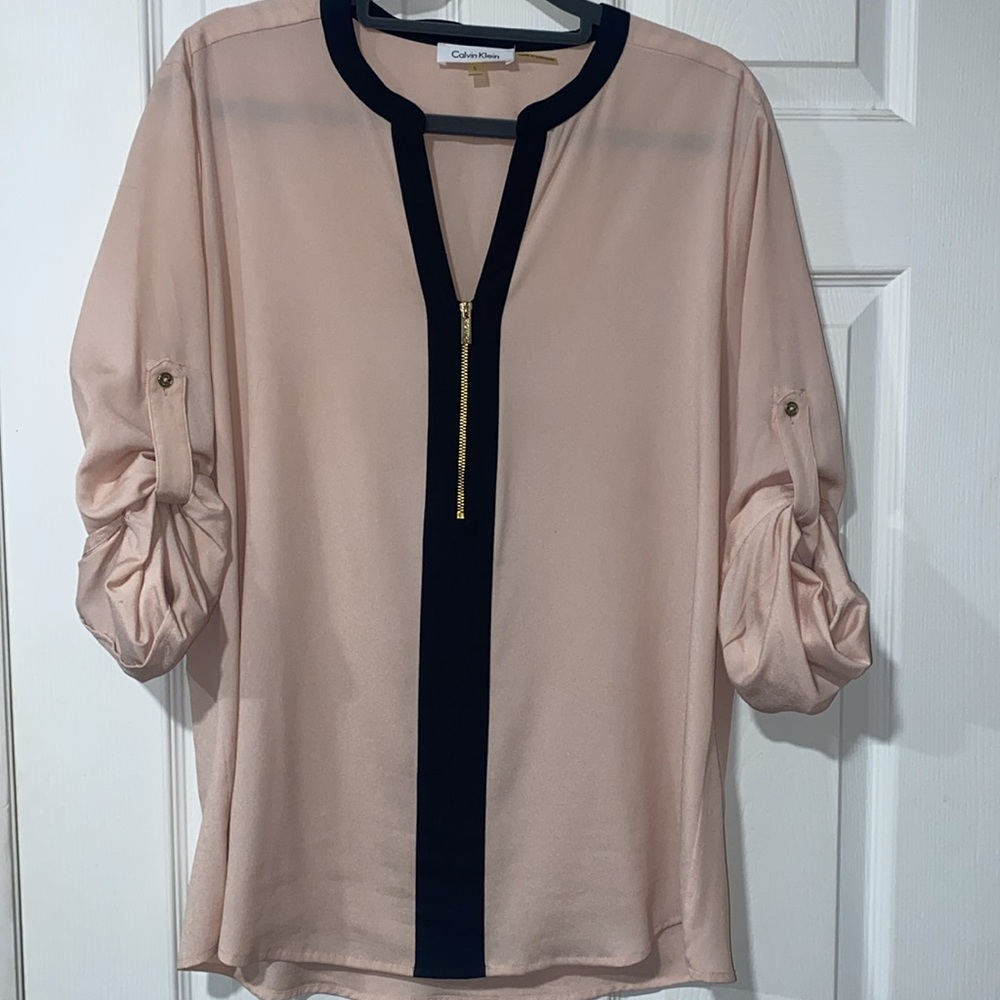 Calvin Klein Elegant Pink and Black Women's Top